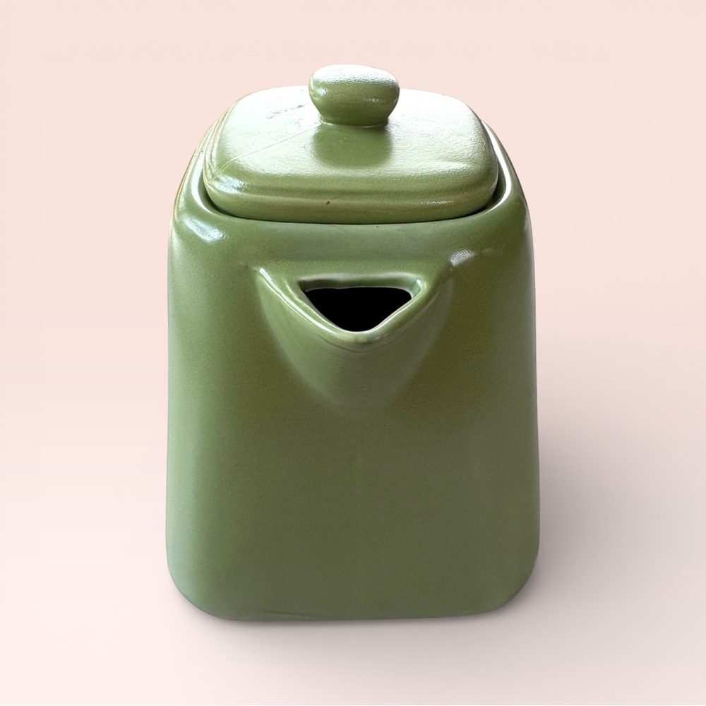 STARBUCKS 2012 Verde Green Ceramic Tea Pot W/ Lid 32oz Microwave Dishwasher Safe - Picture 2 of 12